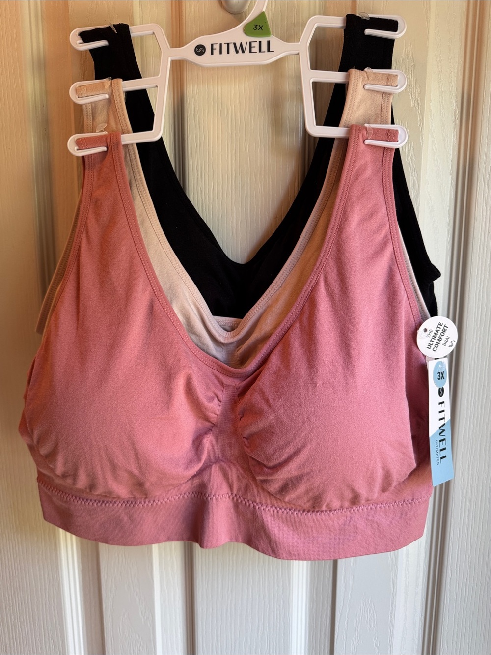 NWT FITWELL 3 PIECE COMFORT BRA SET